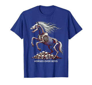 Mademark Horses Over Boys Equestrian Design for Women T-Shirt - Men - Royal Blue