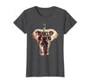 Mademark Trunks Up Always Elephant Graphic Design T-Shirt - Women - Dark Heather Grey