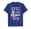 Titi of The Birthday Boy Cow Farm 1St Birthday Boy T-Shirt - Royal Blue