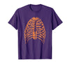 Orange Halloween Rib Cage Ribcage T-Shirt - Purple