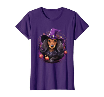 Dachshund Lovers Halloween Costume Cute Witch Funny Dachshund Halloween Costume Dog Lover T-Shirt
