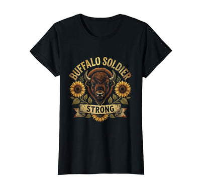 Cow Mademark Buffalo Soldier Strong Black History T-Shirt