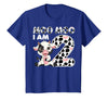 Cow 2nd Birthday Gifts Co. Cow Moo Moo I'm Two - 2 Years Old Cow Lover 2nd Birthday T-Shirt - Royal Blue