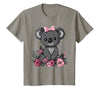 We Love Koalas - Kids Apparel Co. Koala Kawaii Koala Bear Pink Bow Flowers Girls Kids T-Shirt - Slate Grey