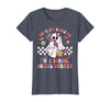 Groovy Ghost School Social Worker Halloween Shirt You Can't Scare Me I'm a School Social Worker Halloween T-Shirt - Heather