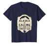 Alaska is Calling and I Must Go Mountains Bear T-Shirt - Navy Blue