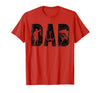 Fishing Gifts for Dad Father's Day Fisherman Fishing Dad Birthday Classic Bold Font Fish Daddy T-Shirt - Red