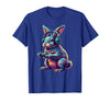 Rabbit Gaming Animal Video Games Funny Rabbit T-Shirt in Royal Blue