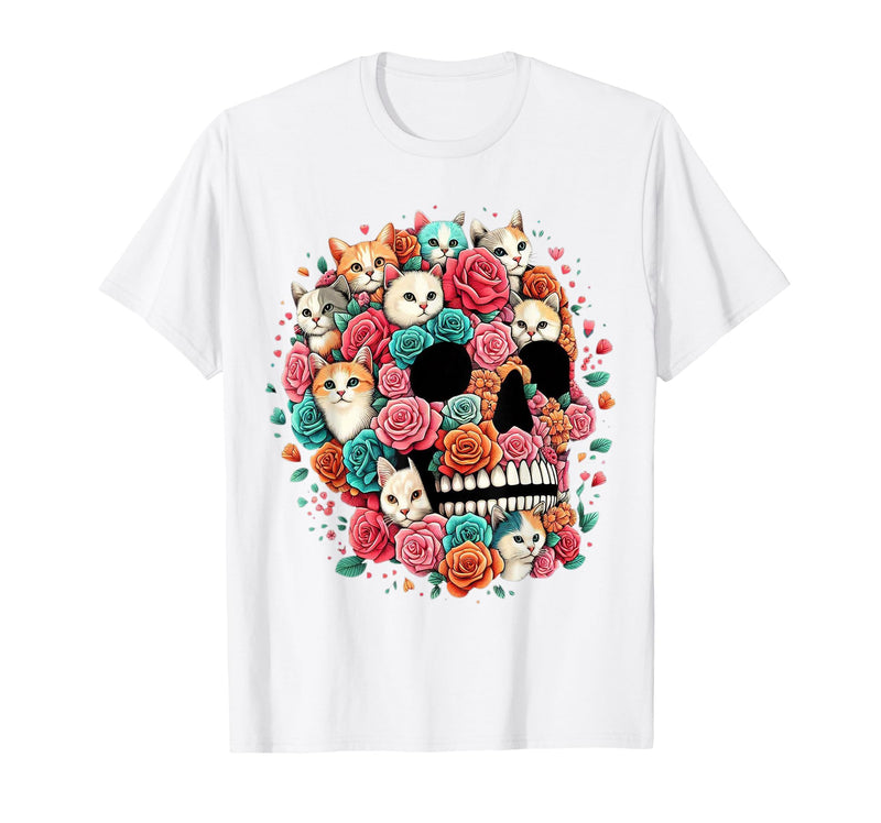 TS - SHOP - Kitty Skeleton Halloween Costume Idea Cat Skull - Kitty Skeleton Halloween Costume Idea T-Shirt - White