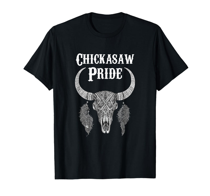 Chickasaw Pride Native American Nice Gifts Chickasaw Pride Tribe Native American Indian Buffalo T-Shirt - Black