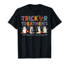Radiation Oncology Therapist Halloween Costume Trick Or Treatment Radiation Oncology Halloween Rad Therapy T-Shirt - Black