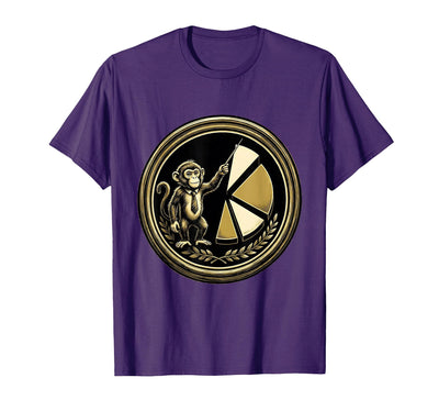 Monkey Business Pie Chart Gold Medal T-Shirt