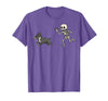 Pitbull Halloween Costume Funny Pitbull Skeleton Hand Halloween T-Shirt - Purple Heather