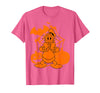 Disney Mickey & Friends Halloween Donald Duck Pumpkins T-Shirt - Pink Heather