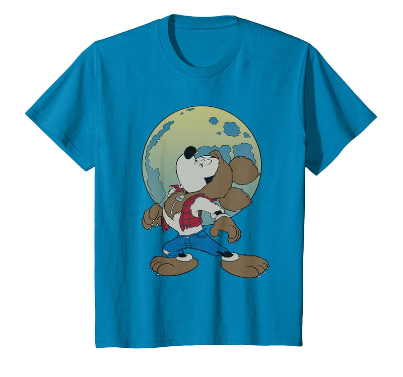 Disney Mickey Mouse Werewolf Halloween Costume T-Shirt - Sapphire Blue