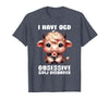 Funny Cow Apparel I Have OCD Obsessive Cow Disorder Cow Lover Farmer T-Shirt - Heather Blue