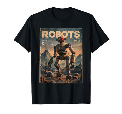 Fantasy Robot Retro Vintage 70s Magazin Tees Fantasy Robot Retro Vintage 70s Magazin Graphic Japanese T-Shirt