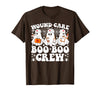 Wound Care Nurse Boo Boo Crew Halloween Wound Care Boo Boo Crew Nurse Funny Ghost Halloween Nurse T-Shirt - Brown