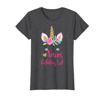 Unicorn Birthday Girl Family Shirts Unicorn Nana of The Birthday Girl Shirt Matching Party Tee T-Shirt