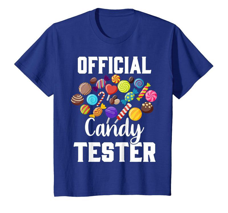 Candy Tester Sweets Lover Gifts & Apparel Official Candy Tester Halloween Costume Boys Girls Kids T-Shirt - Royal Blue