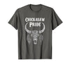 Chickasaw Pride Native American Nice Gifts Chickasaw Pride Tribe Native American Indian Buffalo T-Shirt - Asphalt Grey