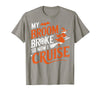 Cruise Captain Halloween Gifts My Broom Broke So Now I Cruise Halloween Scary Cruise Ship T-Shirt - Slate Grey