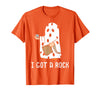 Funny Halloween Vibes Trick Or Treating I Got A Rock Funny Halloween Trick Or Treating Ghost T-Shirt - Orange