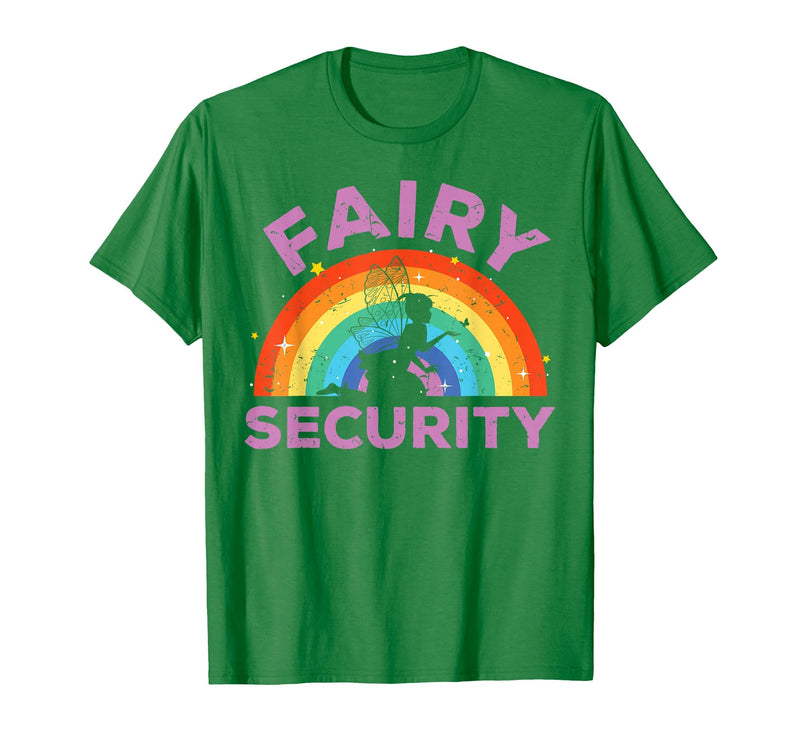Halloween Fairy Security Father's Day Apparel Men Fairy Security Funny Dad Costume T-Shirt - Kelly Green