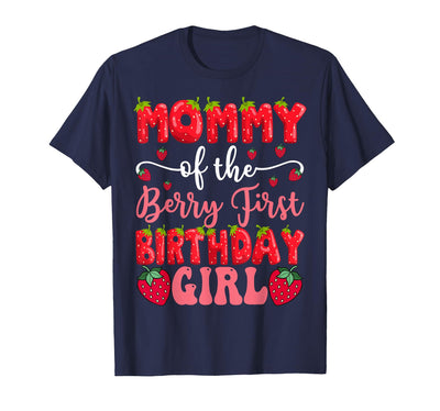 Strawberry 1St Birthday Girl Party Mommy of The Berry First Birthday Girl Strawberry Lover T-Shirt