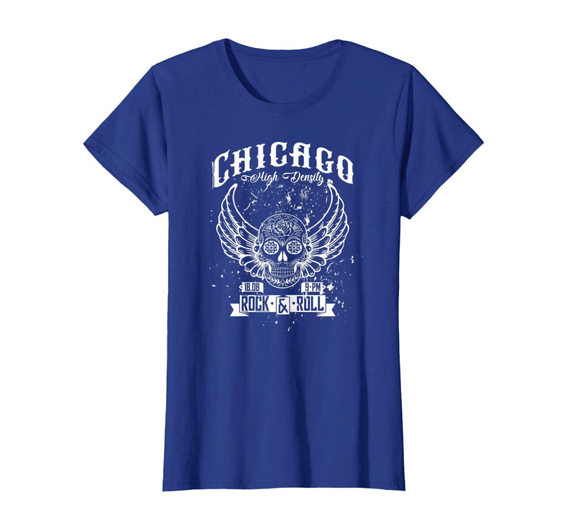 Camelot71 Chicago Classic Retro Vintage Illinois Windy Rock'n'Roll T-Shirt - Royal Blue