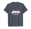 Bad Mood Sleeping Cow Tee Moooody Cow Beef Milk Farm Animals T-Shirt - Heather Blue