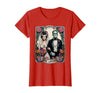 The Lovers Tarot Card Spooky Halloween Women Men The Monster Frankenstein and Bride The Lovers Tarot Card T-Shirt - Red