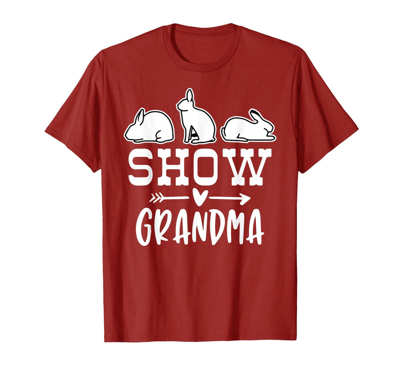 Show Rabbit Grandma T-Shirt in Cranberry Red