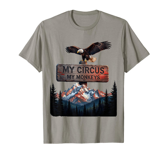 Mademark My Circus My Monkeys Funny Chaos Manager Design T-Shirt - Men - Slate Grey