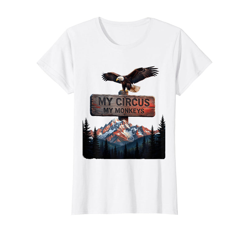 Mademark My Circus My Monkeys Funny Chaos Manager Design T-Shirt - Women - White