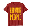 Mademark Elephants Are My People Safari Wildlife Design T-Shirt - Men - Cranberry Red