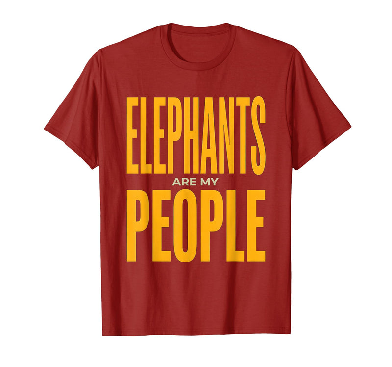 Mademark Elephants Are My People Safari Wildlife Design T-Shirt - Men - Cranberry Red
