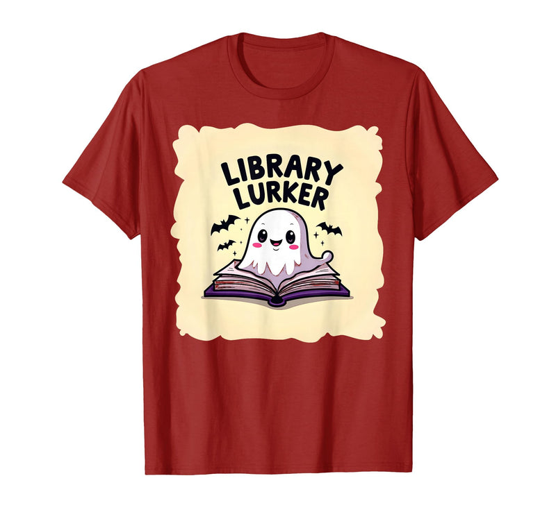 Mademark Ghost & Spirits - Ghost (99 Problems All) T-Shirt - Cranberry Red-halloween Educational Library Lurker