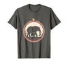 Mademark Mama Elephant Silhouette Mother and Baby Design T-Shirt - Men - Asphalt Grey