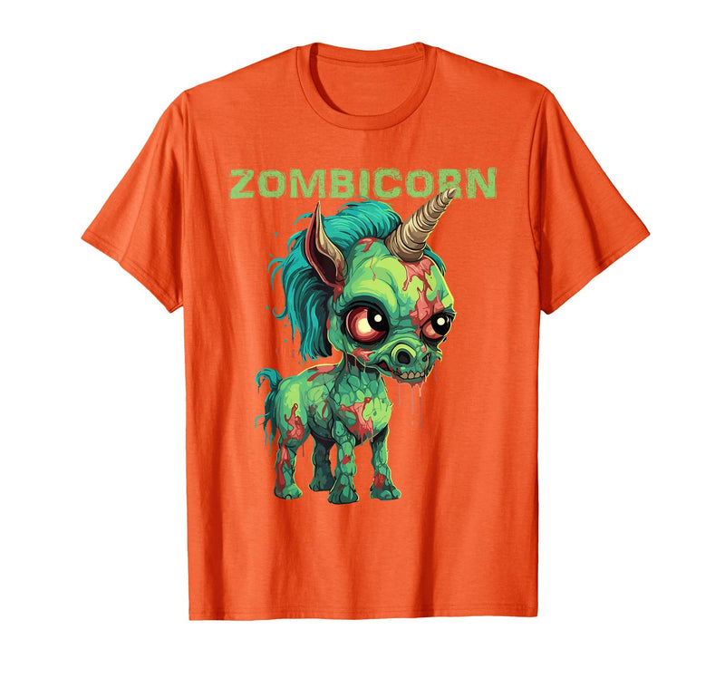 Unique All Hallows Eve Animal Meme Merch Stuff Funny Zombie Unicorn Halloween Tshirt Zombicorn Creature T-Shirt - Orange