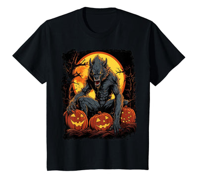 FrightNightFits Werewolf Orange Halloween T-Shirt