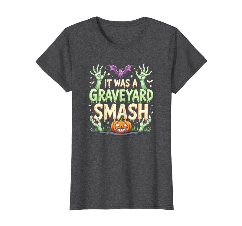 Mademark Halloween - Monsters & Creatures T-Shirt - Dark Heather Grey-monster Mash Graveyard Smash