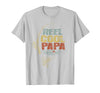 Cool Papa Fathers Day Fishing Gifts Funny Fisherman Vintage Reel Cool Papa T-Shirt - Silver Grey