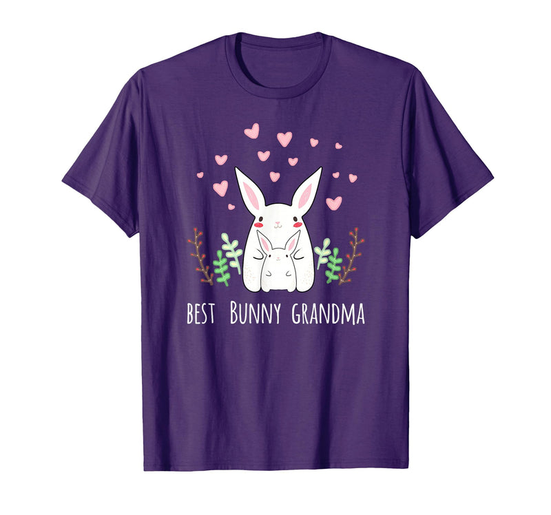 Cute Bunny Grandma Rabbit Grandmother T-Shirt in Purple