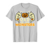 Mens Halloween Shirts For Dad Daddy Papa Men Halloween Dad of Monsters Funny Family Costume Papa Daddy T-Shirt - Silver Grey