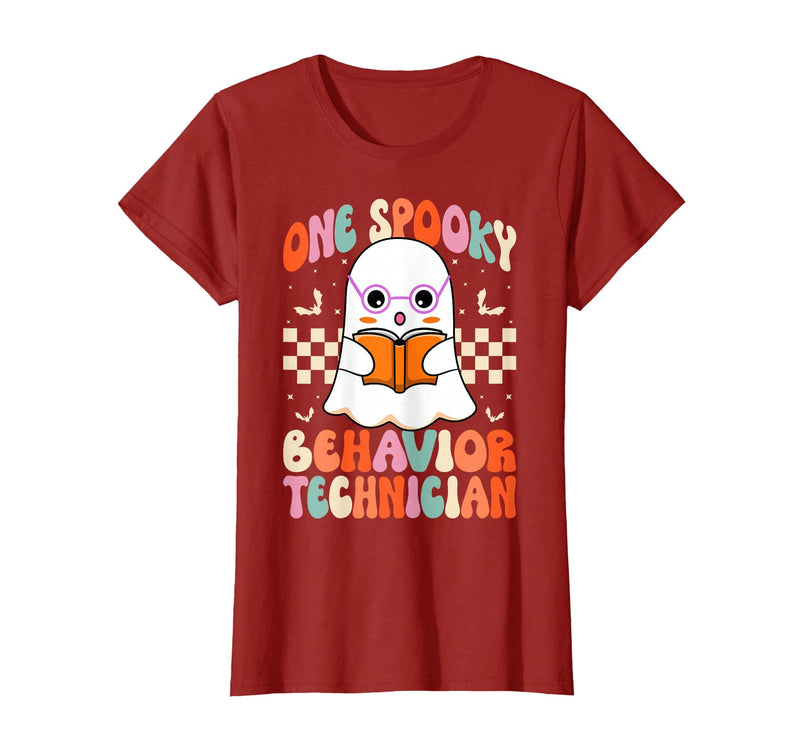 RBT Behavior Tech Spooky Halloween Gifts Co. One Spooky Behavior Technician Analyst - Halloween Ghost RBT T-Shirt -