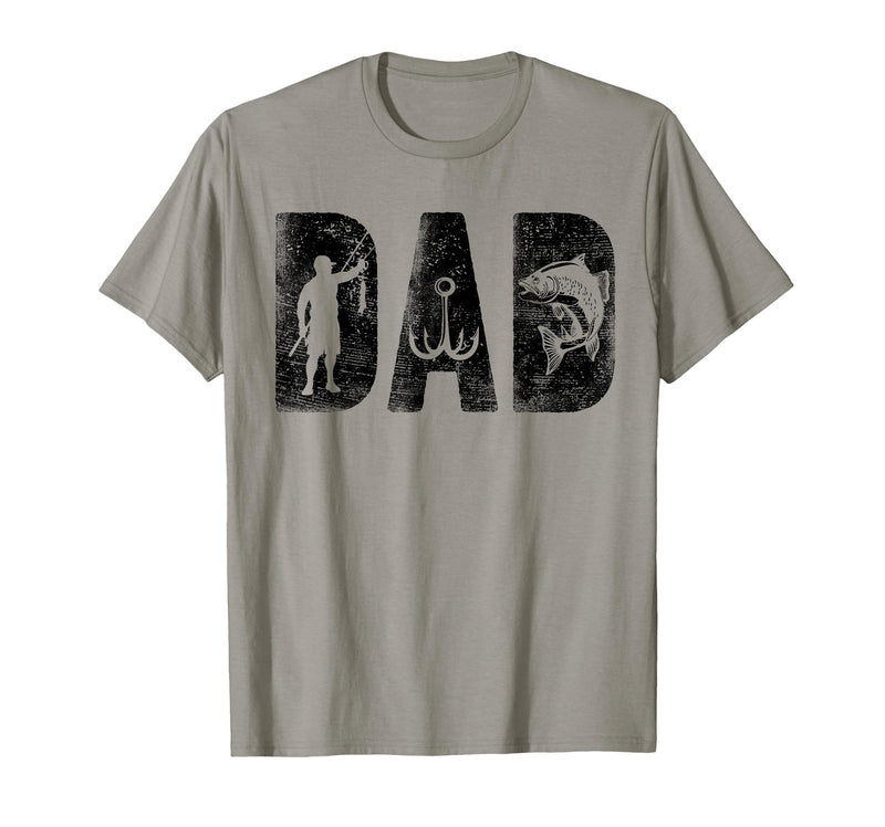 Fishing Gifts for Dad Father's Day Fisherman Fishing Dad Birthday Classic Bold Font Fish Daddy T-Shirt - Slate Grey