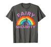 Halloween Fairy Security Father's Day Apparel Men Fairy Security Funny Dad Costume T-Shirt - Asphalt Grey
