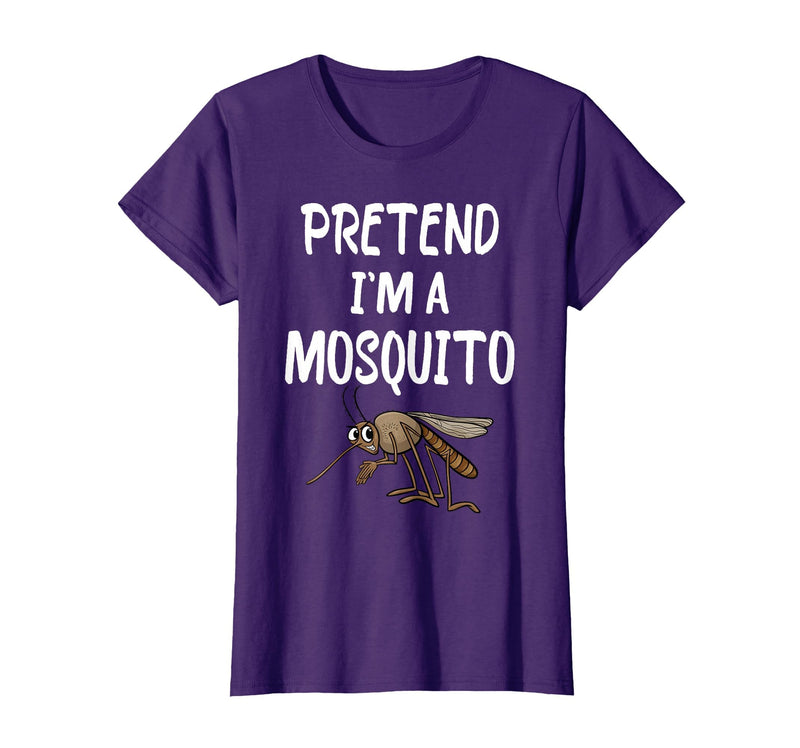 Pretend I'm A Mosquito Funny Halloween Costume Pretend I'm A Mosquito Funny Lazy Halloween Costume Party T-Shirt - Purple