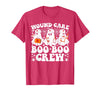 Wound Care Nurse Boo Boo Crew Halloween Wound Care Boo Boo Crew Nurse Funny Ghost Halloween Nurse T-Shirt - Red Heather